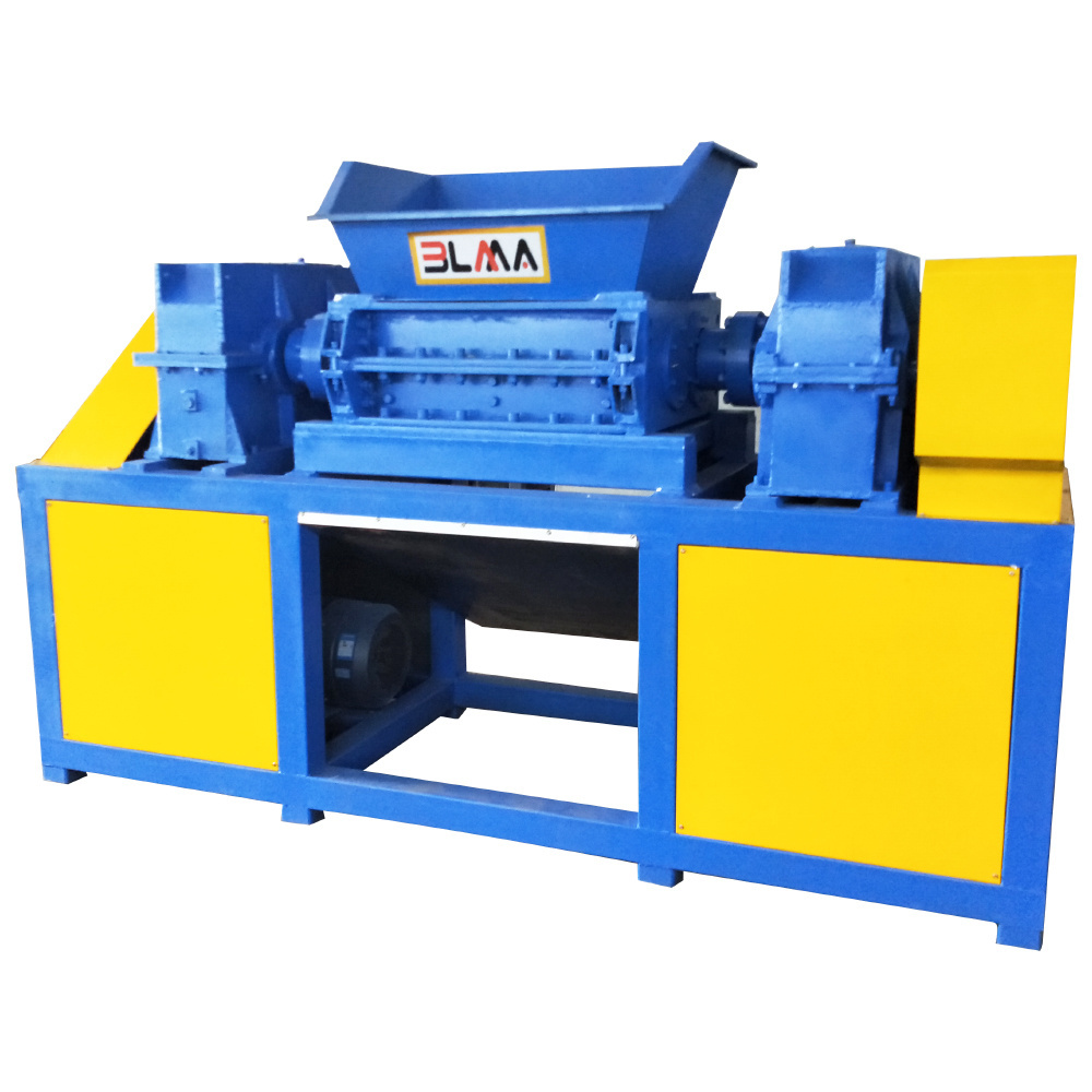 Small Industrial Dual Shaft Acrylic PVC Cable Garbage Textile Wood Pallet Waste Plastic Shredder