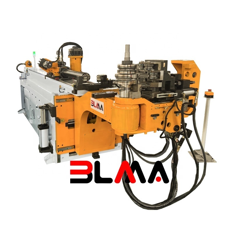 Industry Equipment BLMA hot selling cnc automatic tube bender 38CNC 5A 3SV push bending 5 axes  hydraulic pipe bending machine