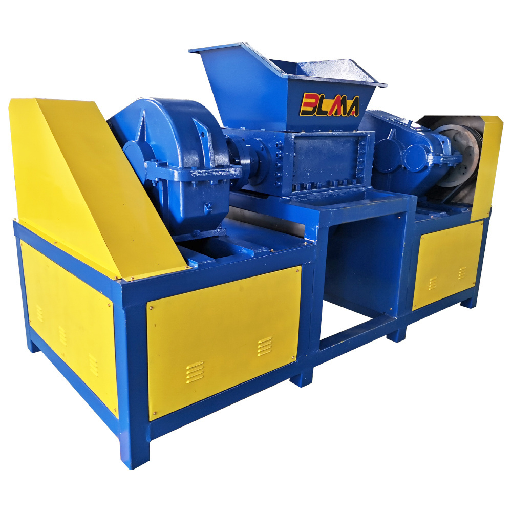 Double Axis Industrial Rubber Small Wood Pallet Scrap Tire Recycling Shredder for Sale