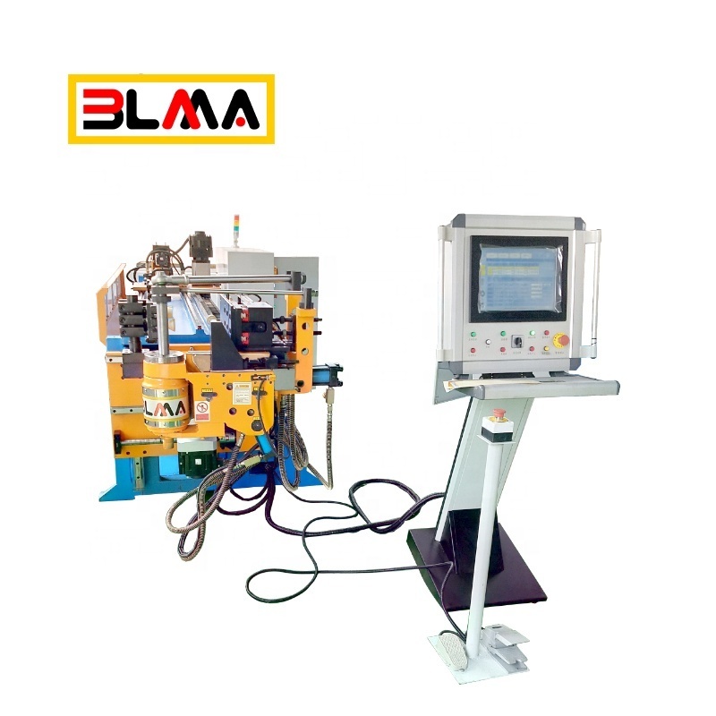 Industry Equipment BLMA hot selling cnc automatic tube bender 38CNC 5A 3SV push bending 5 axes  hydraulic pipe bending machine