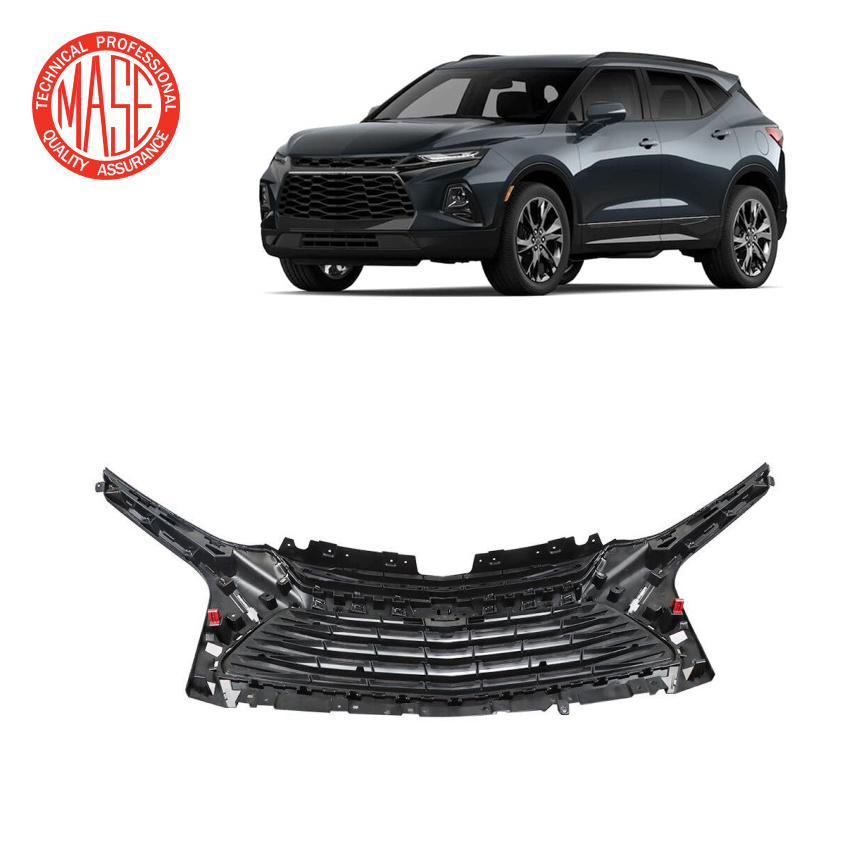 CZJF Front Upper Grille Gloss Black Chrome Grille For Chevrolet Chevy Blazer RS 2019 2020 2021 2022 OEM 84612437