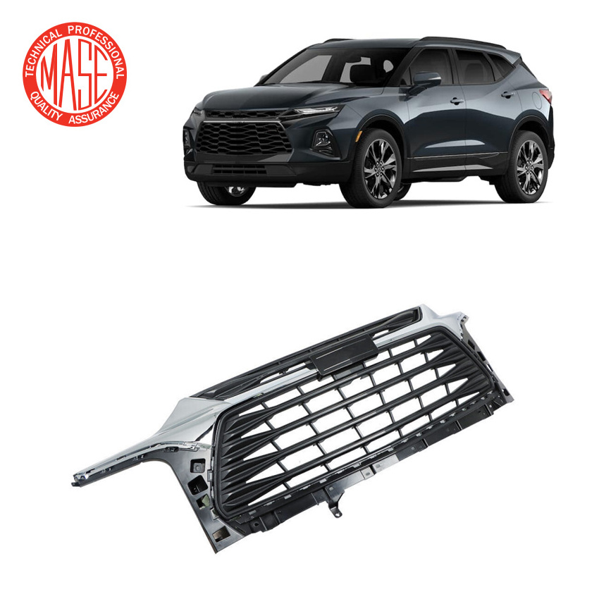 CZJF Front Upper Grille Gloss Black Chrome Grille For Chevrolet Chevy Blazer RS 2019 2020 2021 2022 OEM 84612437