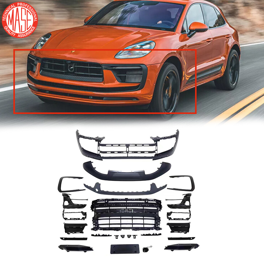 CZJF Back Tali Light Rear Bumper Kit For Porsche Macan 2014 2015 2016 2017 2018 2019 2020 Upgrade To 2023 Body Kit Front Bumper