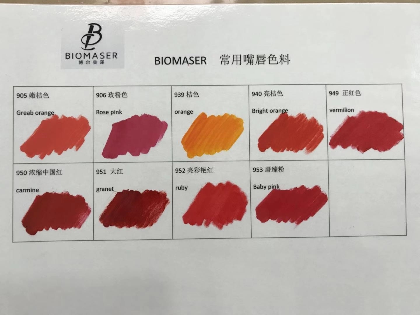 Biomaser Original Permanent Makeup Tattoo Ink Lipstick Pigment Color Pigment Set Tattoo Supplies Pigment