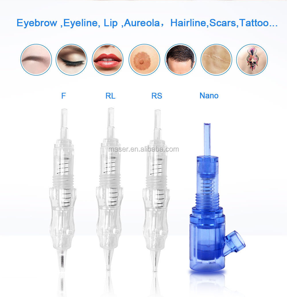 Free Shipping Biomaser Micro Needling Cartridge Disposable Permanent Makeup Needles Cartridge Tattoo For Makeup Machine