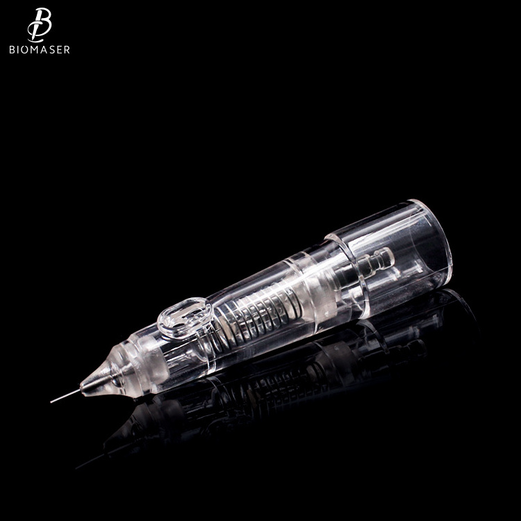 Free Shipping Biomaser Permanent Makeup Cartridge Needles Tattoo Needles Cartridge With Stainless Steel Tip No Vibration