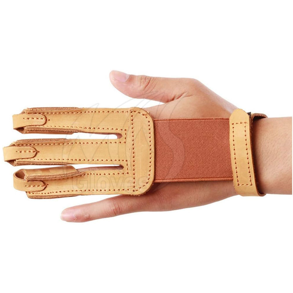 Bow And Arrow 3 Finger Protector Leather Shooting Gloves Factory Direct Supply Archery Gloves