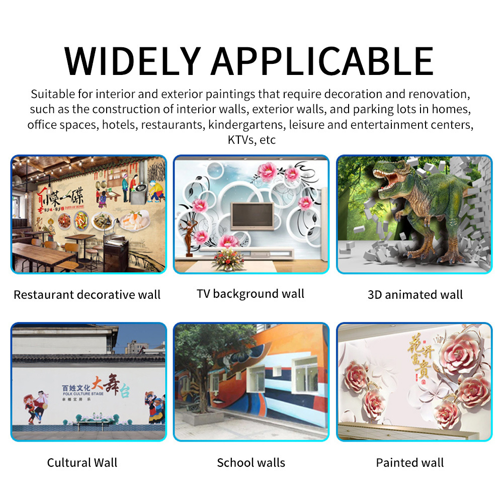 3D 4D 5D UV Ink Wall Drawing Vertical Printer Indoor/Outdoor UV Background Printing Machine PLC Core Components Instead Painting