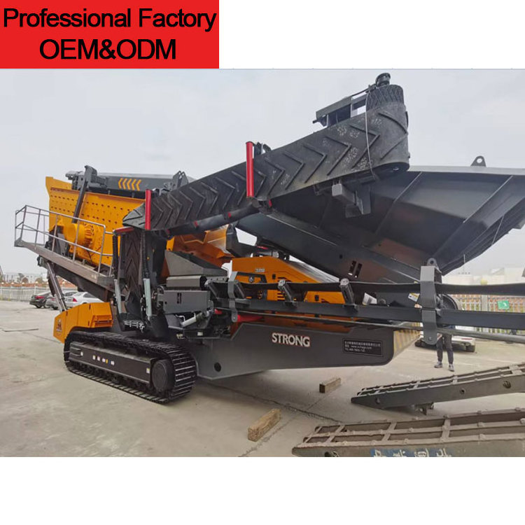 2024 factory price 74000w rock stone breaking crashing jaw mobile concrete crusher machine for the stone