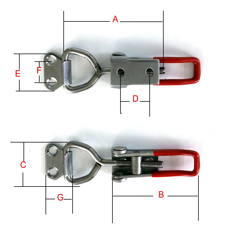 zinc plated latch type toggle clamp lock heavy duty adjustable toggle latch