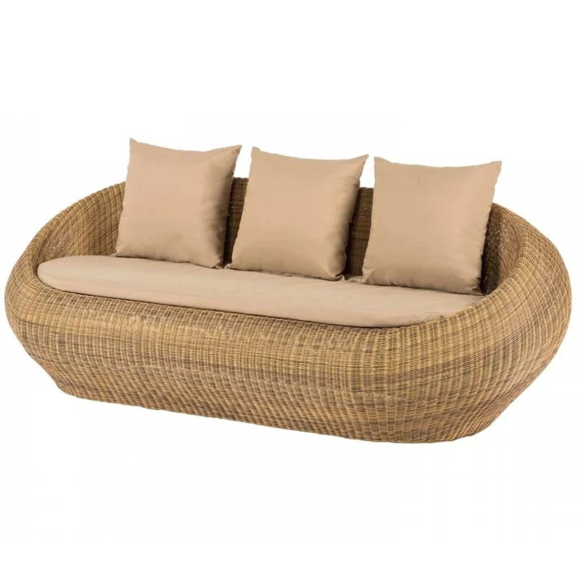 High quality Round Rattan Sofa Set Outdoor Furniture Round Patio Furniture 4 Piece Rattan Patio Set