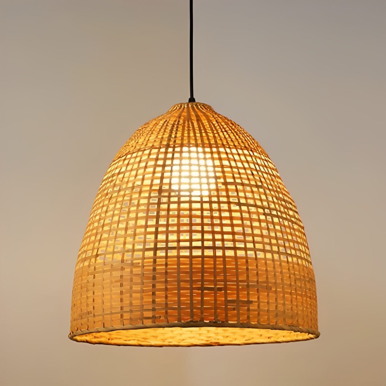 Classic style Bamboo Woven Pendant lamp Restaurant Kitchen Living Room Bamboo Decor Chandelier Light Fixtures