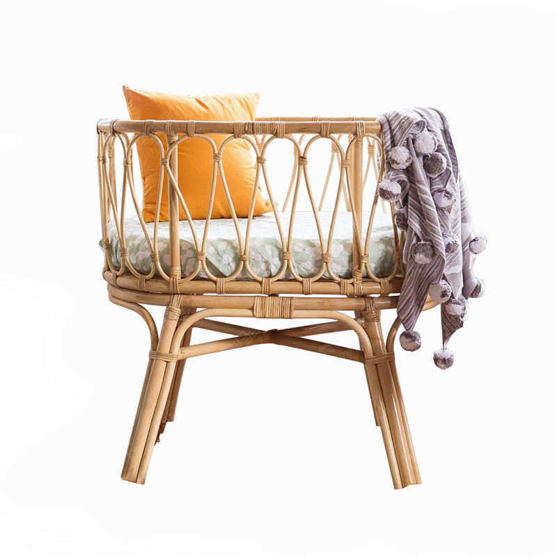 Modern design Handmade wicker rattan baby crib Rattan Baby bed cot Children's Bed nursery furniture