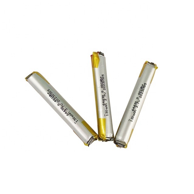 Laser pen built-in lithium battery 64430 130mAh cylindrical lipo cells