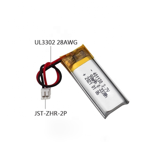 Consumer electronics small lipo battery 401130 (90mAh) 3.7V polymer lithium battery for smartwatches/Bluetooth headphones