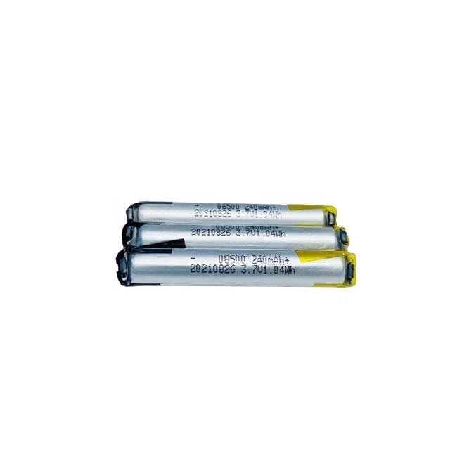 Newly Designed 3A Discharge Lithium Battery 08500 240mah 3.7v Cylindrical Polymer Lithium Battery for Electric Tools