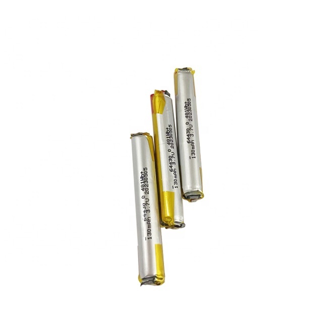 Laser pen built-in lithium battery 64430 130mAh cylindrical lipo cells