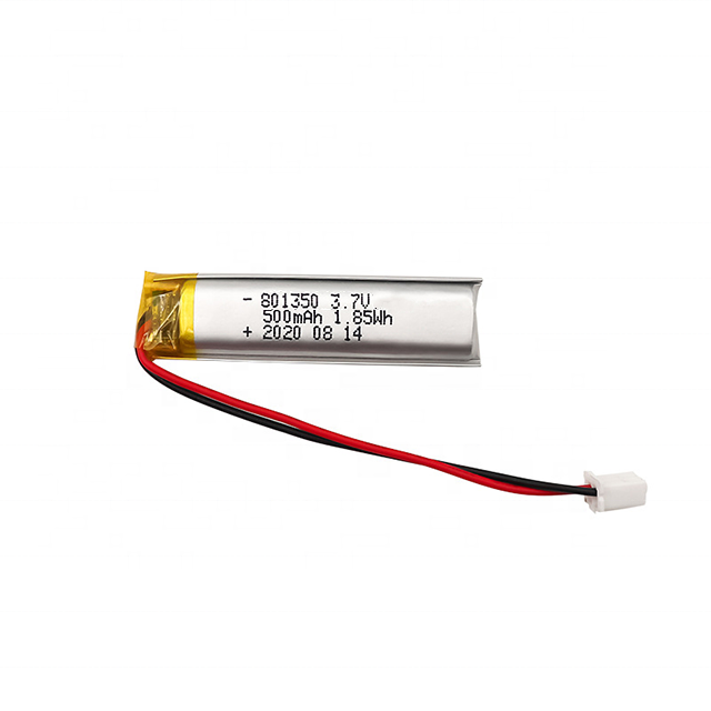 KC custom 801350 1.85Wh lithium battery Wholesale 801350 rechargeable lipo battery 500mAh 3.7V polymer lithium battery