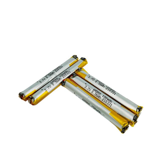 Wholesale li ion cylindrical battery 68500 3.7v 150mah cylindrical lipo cells for power tools/smart pens/electric toothbrushes