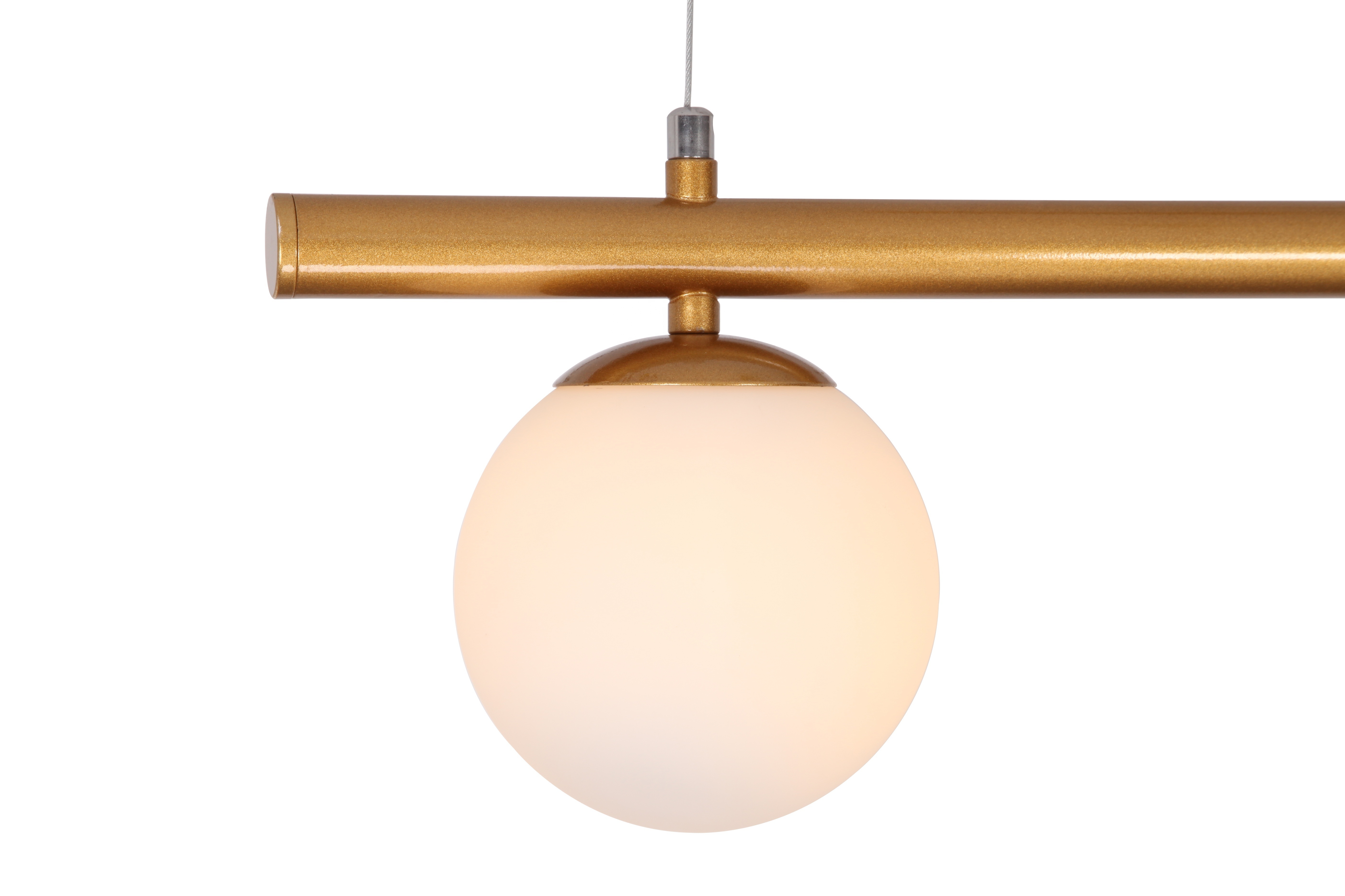 Nordic postmodern Simple Glass Chandelier Milk White Round Glass Ball Pendant Light Decor Indoor Copper Chandelier