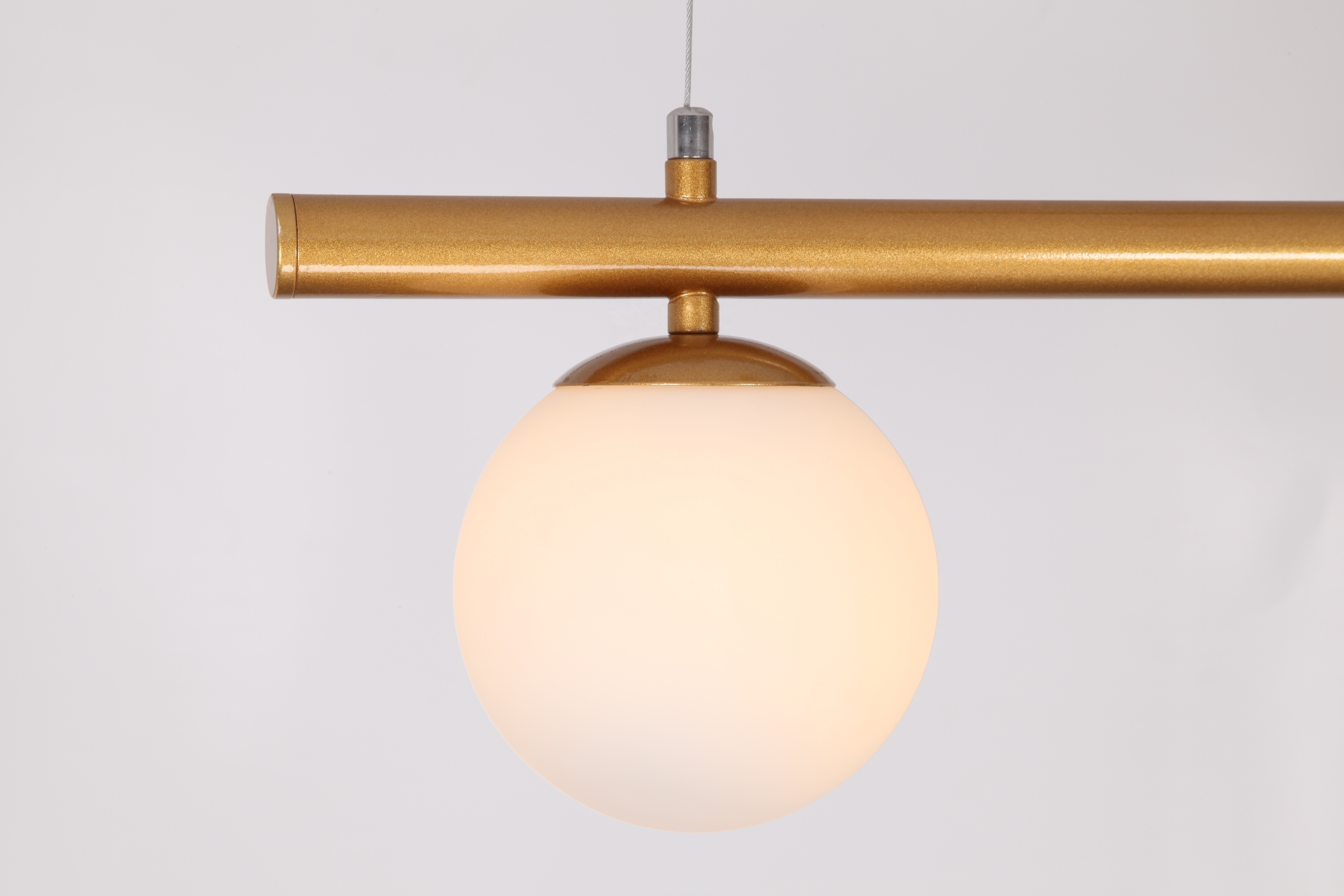 Nordic postmodern Simple Glass Chandelier Milk White Round Glass Ball Pendant Light Decor Indoor Copper Chandelier