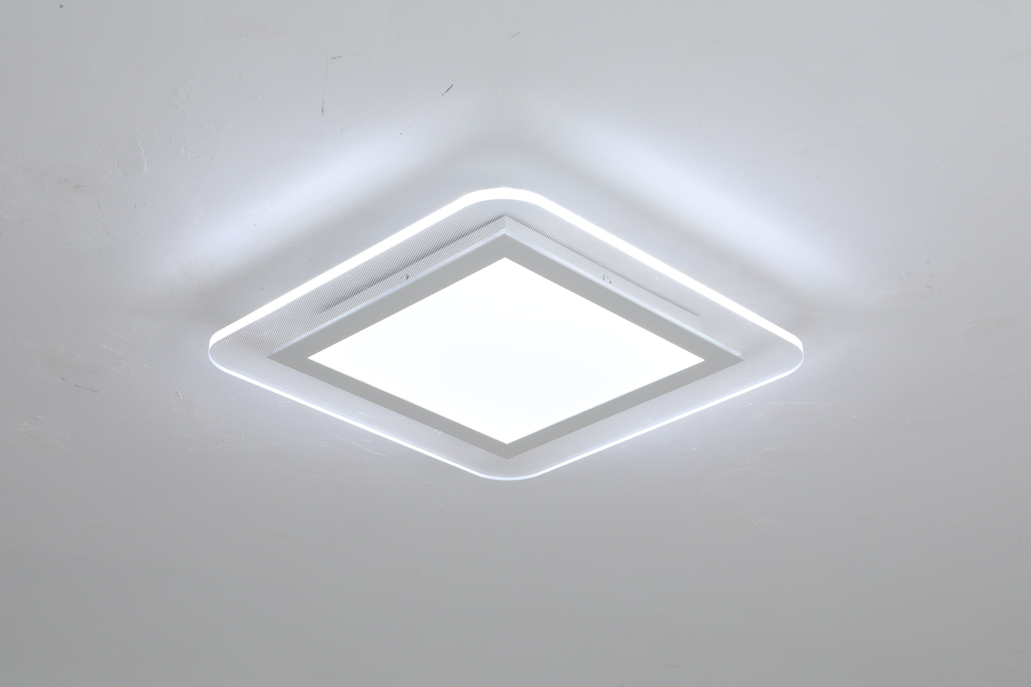 Masivel Modern LED Ceiling Light Simple Square White Lamp Fixtures with Remote Control for Bedroom and Living Room