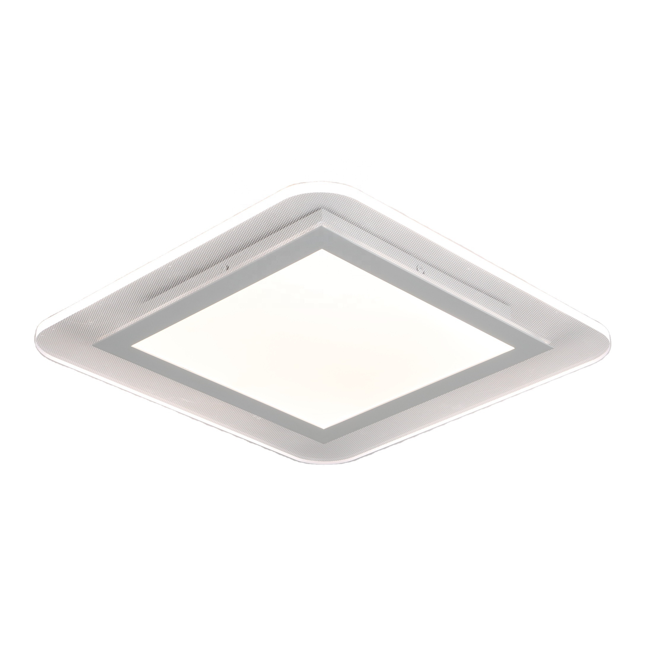 Masivel Modern LED Ceiling Light Simple Square White Lamp Fixtures with Remote Control for Bedroom and Living Room