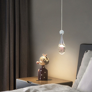 Modern Led Pendant Light Single Crystal Drop Pendant Light Living Dining Room Gold Chrome Crystal Hanging Lamp