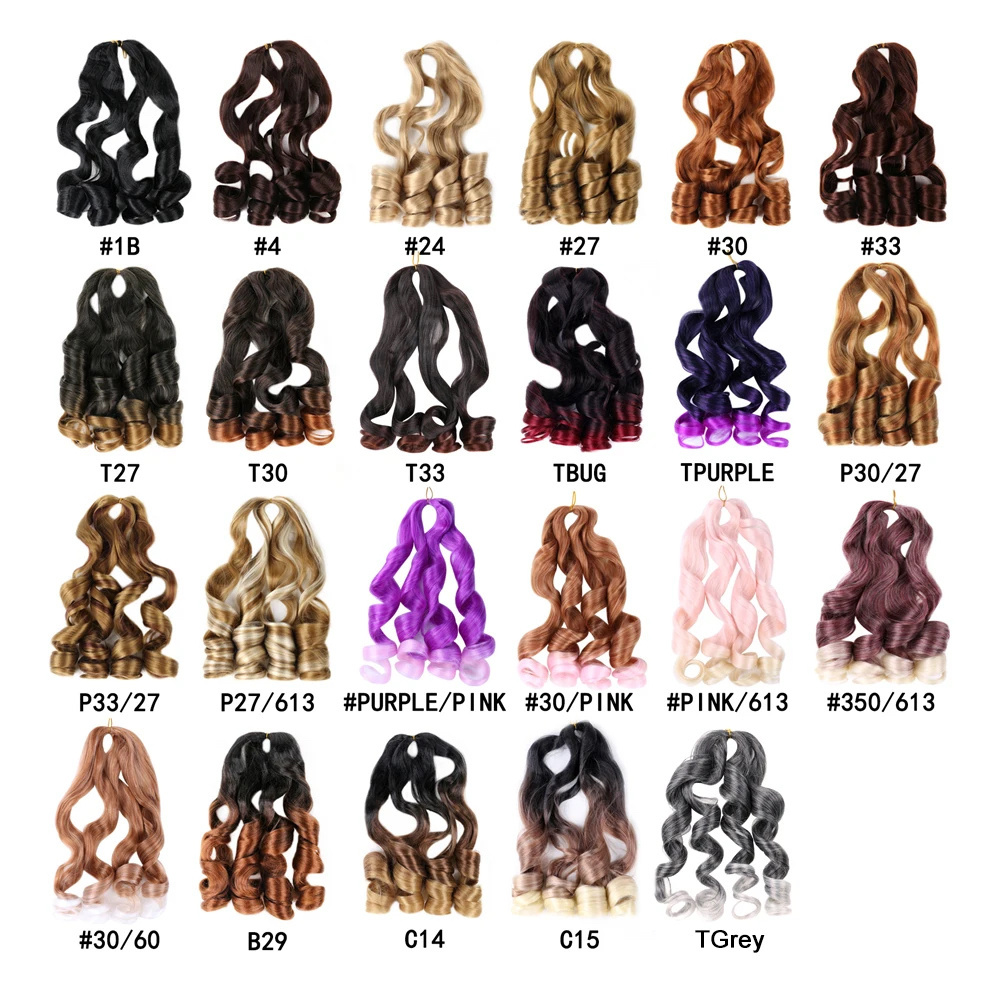 JINRUILI Synthetic Crochet Braid Hair Spiral French Curly Wave Yaki Pony Style Afro Kinky Hair Extension for Woman