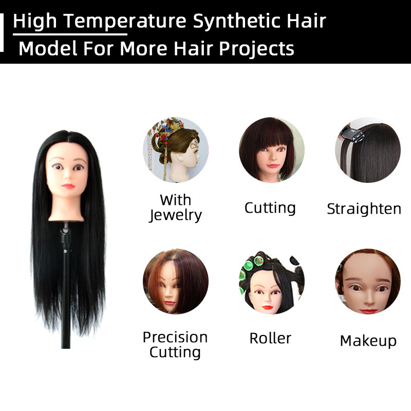 JINRUILI Wholesale Practice Mannequin Head Dummy Doll Head Human Hair Training Mannequin Head