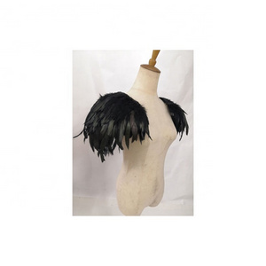 Burlesque Feather Epaulettes Halloween Carnival Shoulder Pieces Festival Costume Eapulettes