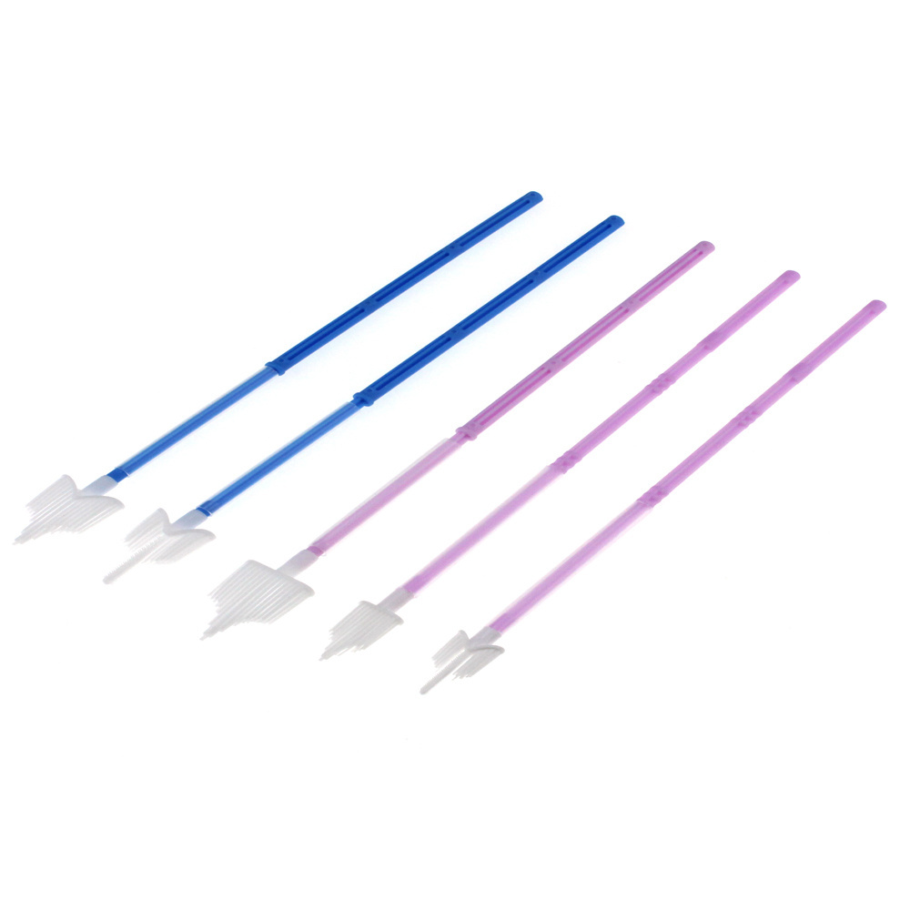 A1 type EO Sterile Disposable Single Use PE Material Cervical brush, Cytology Cervix brush, TCT Broom Head Brush for Pap Smear