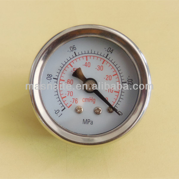 small dial dry vacuum pressure gauge