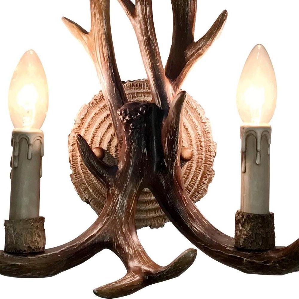 industrial retro antler bar decoration salon wall lamps sconce E14 bulb