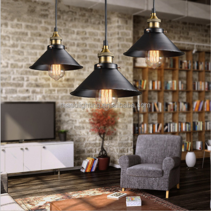 Industry Cafe Bar iron vintage suspended lamp chandeliers vintage lamp retro pendant lights/E27 copper socket edison light bulb