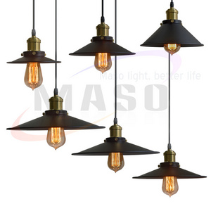 Industry Cafe Bar iron vintage suspended lamp chandeliers vintage lamp retro pendant lights/E27 copper socket edison light bulb