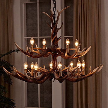 wholesale antler chandelier vintage designer light e14 candle bulb