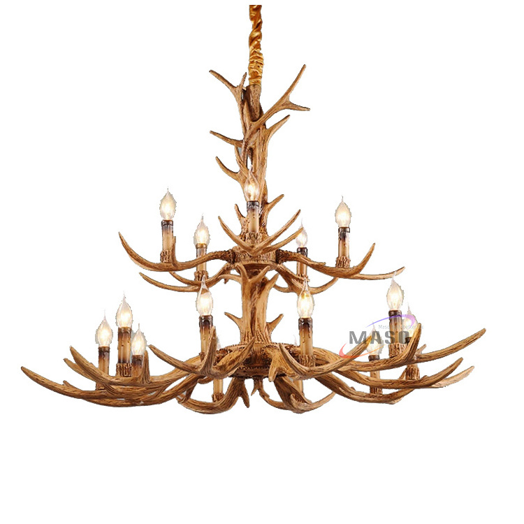 wholesale antler chandelier vintage designer light e14 candle bulb