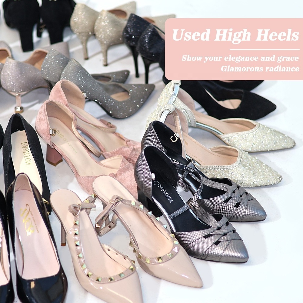 Women's High Heels second hand shoes bales ladies sandals vietnam shoes for women