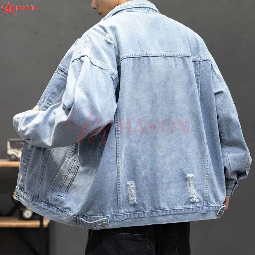 Wholesale Custom Kids Denim Jackets With Jeans Long Sleeves Polyester Breathable Blank Plain Embroidery Letterman Denim Jackets