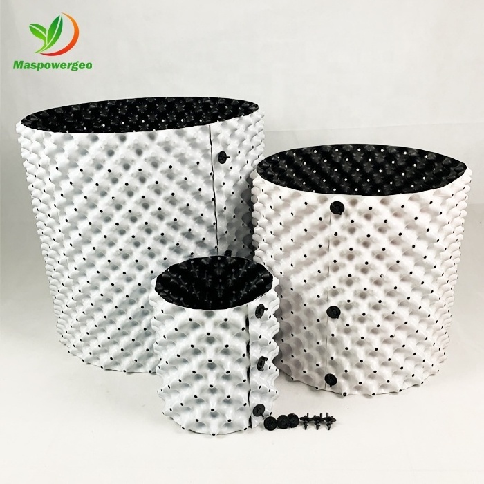 white AwsPot 3 5 7 10 gallon plastic air pruning pot supplier for plants root growing ,blueberries