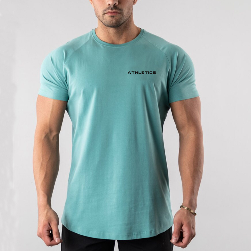 Custom Men Sports T Shirts 95 Cotton 5 Elastane T Shirt Top Quality