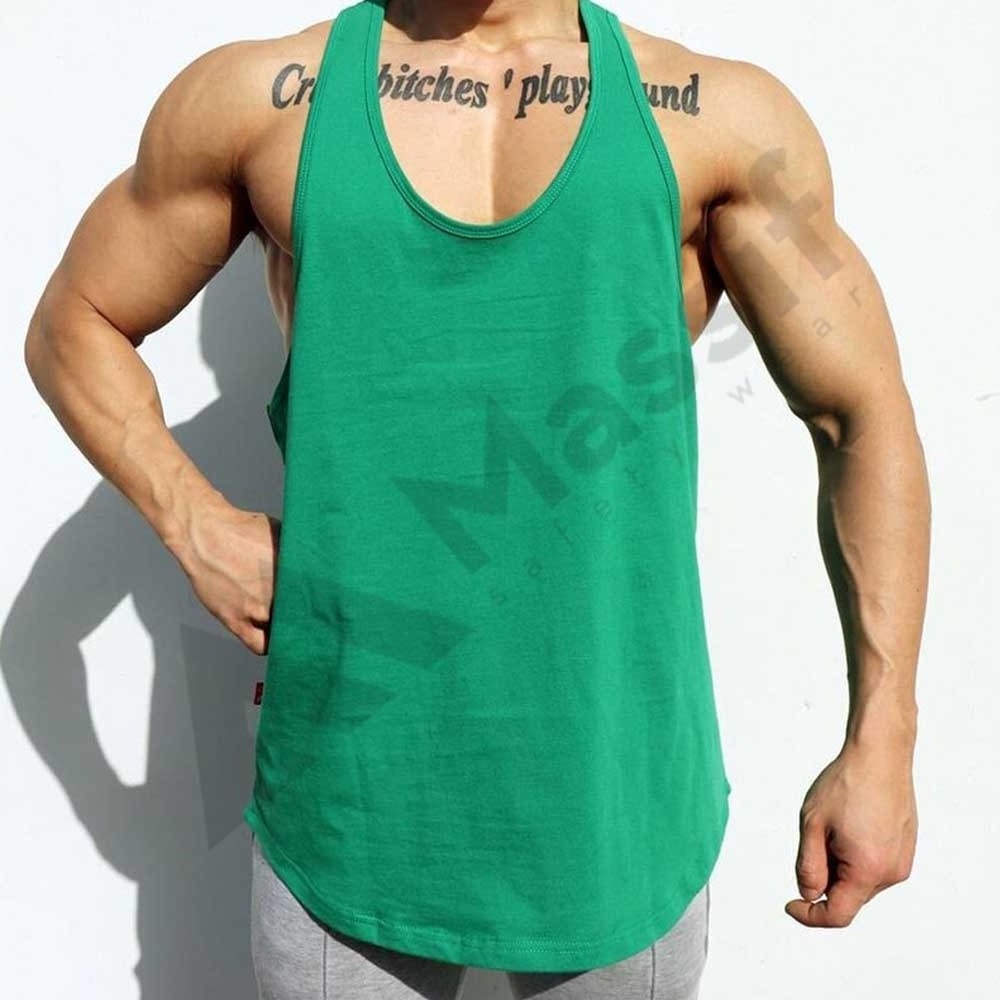 Mens Custom Gym Fitness Stringer Singlet Bodybuilding Yoga Wife Beater Vest Wholesale