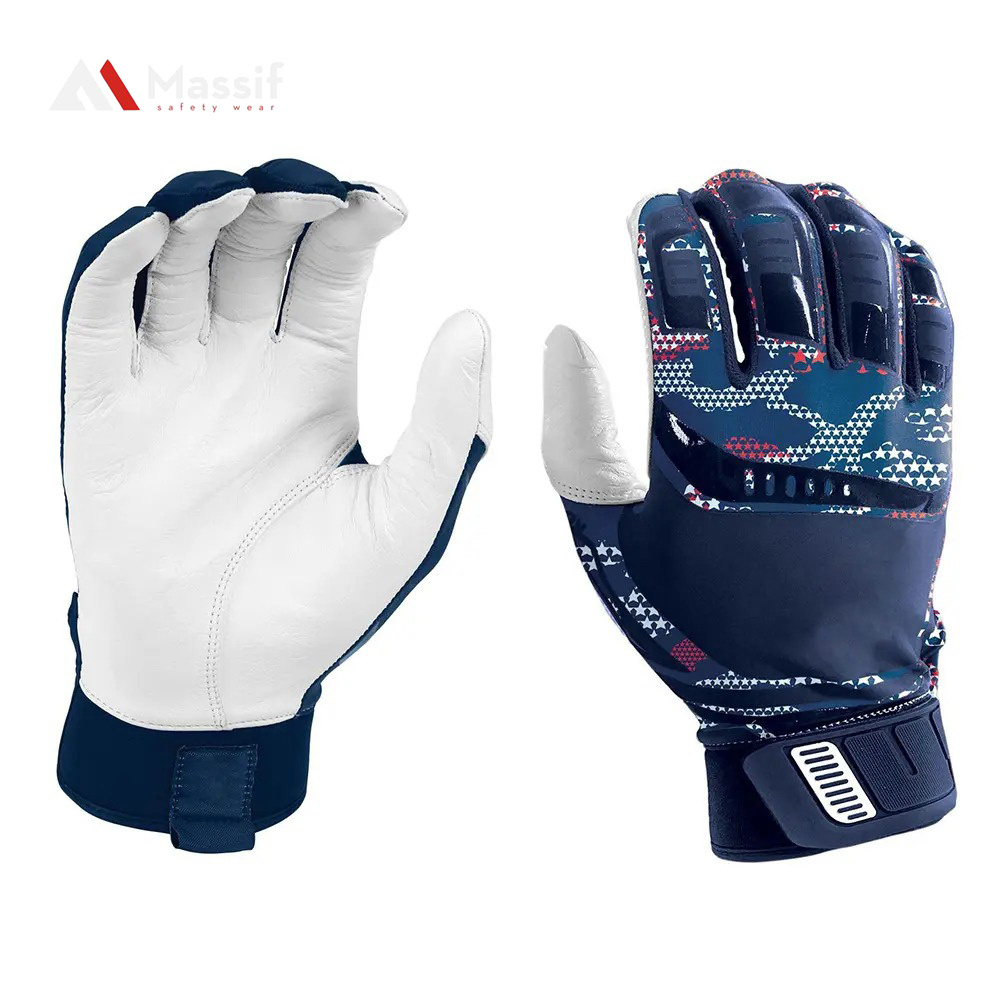 Professional Custom baseball batting gloves Hand Protection Baseball Batting Gloves Leather Baseball softball Gloves