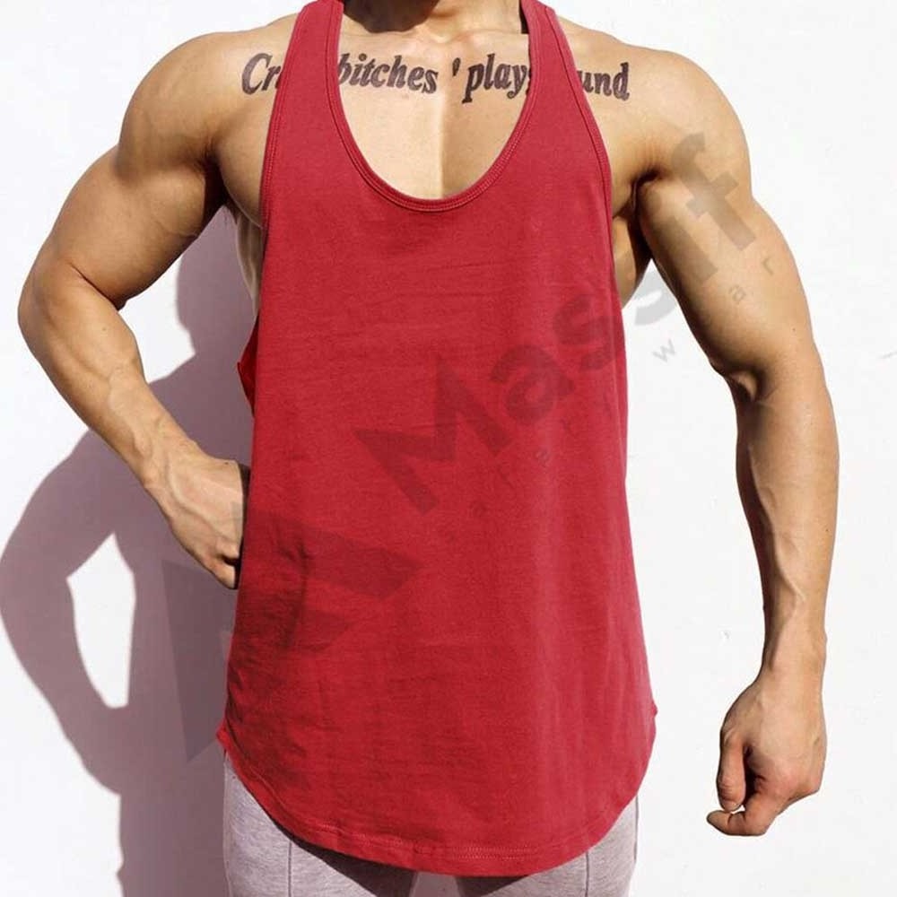 Mens Custom Gym Fitness Stringer Singlet Bodybuilding Yoga Wife Beater Vest Wholesale