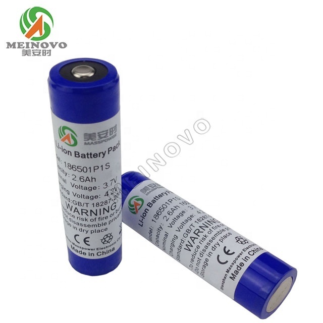 China Supplier 3.7 Volt Li-ion Rechargeable battery / 3.7V 2600mah battries