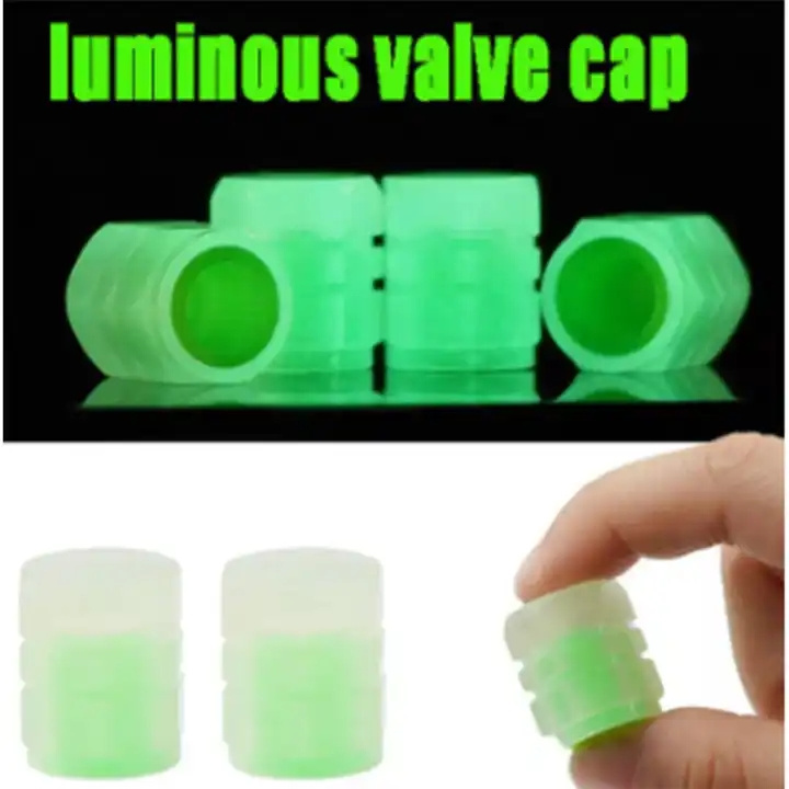 Universal Tire Valve Cover With Light in The Dark Valve stem Covers fluorescent car tire valve nut