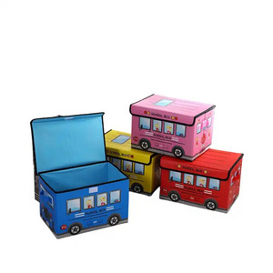 RTS Factory Cute Non-woven Calico Toy Foldable Stackable Storage and Organization Box for Kids