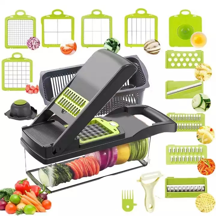 TX kitchen multifunctional Household 9 in 1 Fruit Vegetable Tools Hand Operated Cutter Dicer Vegetables Shredder Cutter