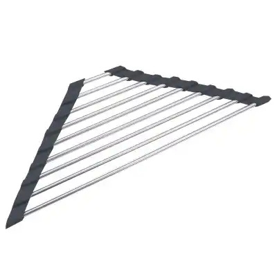 Roll Up Folding Stainless Steel Triangle Dish Drying Rack roll up dish drying rack